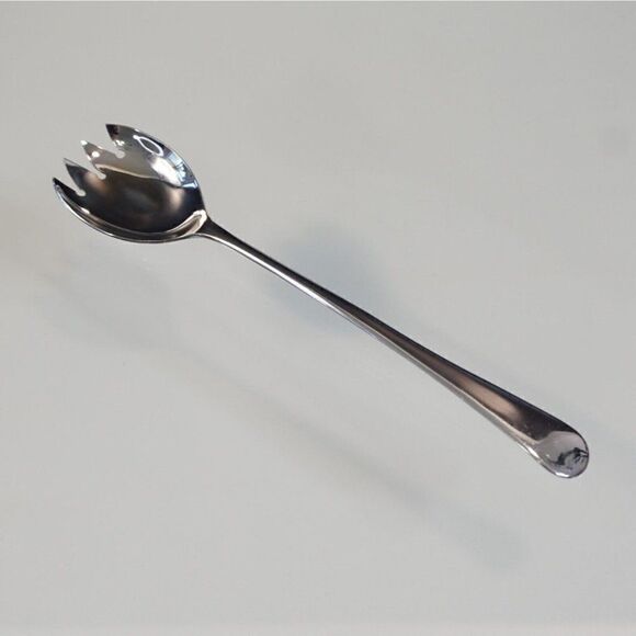 Sheffield England Salad Serving Spoon Fork Spork Chrome Plate - Picture 1 of 7
